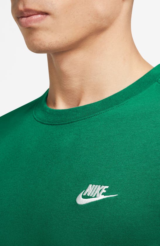 Shop Nike Sportswear Club Crew Neck T-shirt In Malachite