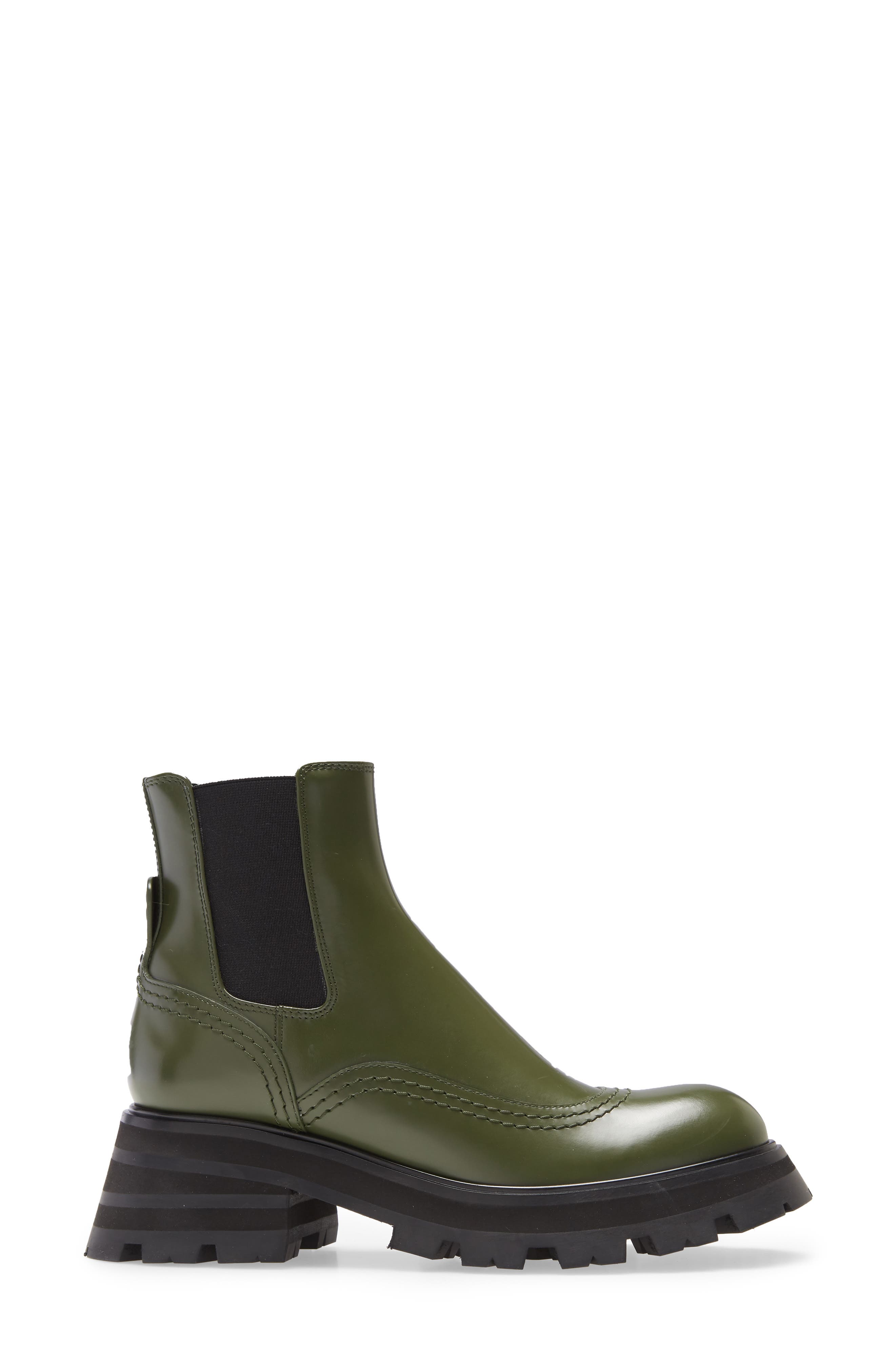 alexander mcqueen green boots