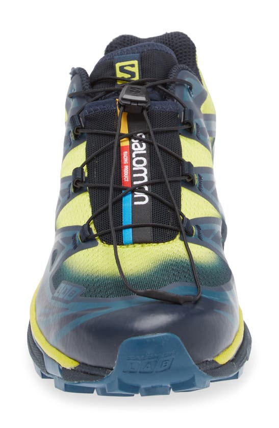 Salomon Xt-6 Skyline Trail Running Shoe In Carbon/sunny Lime/sulphur