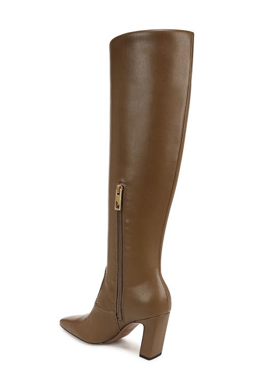 Franco Sarto Bowman Snakeskin Embossed Knee High Boot In Brown