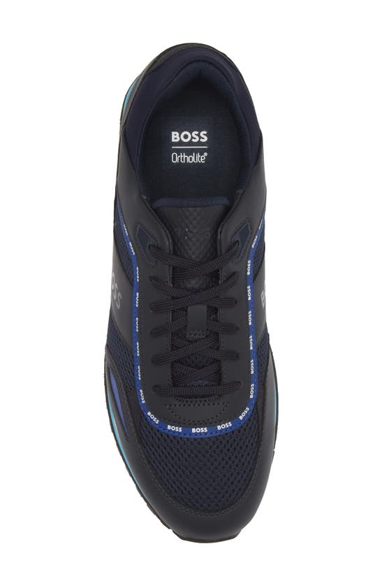 Shop Hugo Boss Boss Parkour Running Shoe In Dark Blue