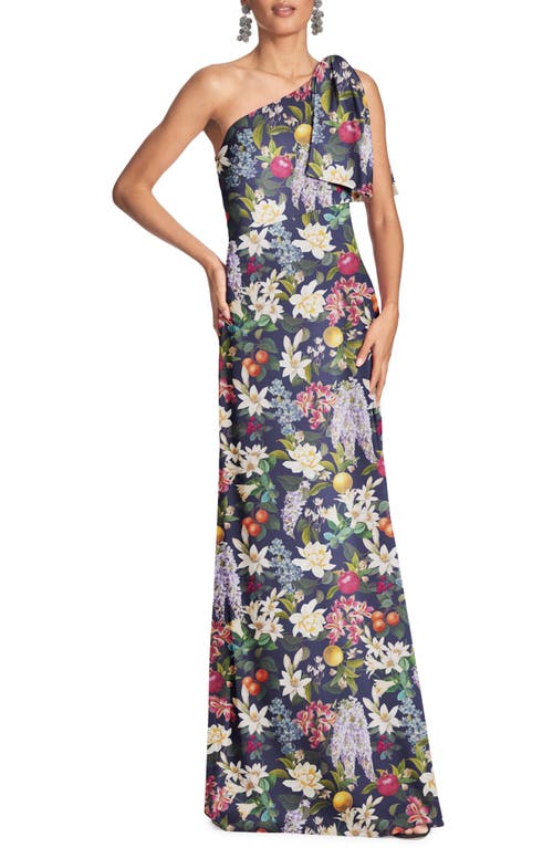 Shop Sachin & Babi Chelsea One-shoulder Gown In Alto Giardino