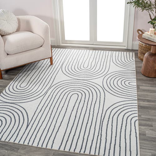 JONATHAN Y JONATHAN Y DOODLE CONTEMPORARY GLAM GEOMETRIC MACHINE-WASHABLE AREA RUG