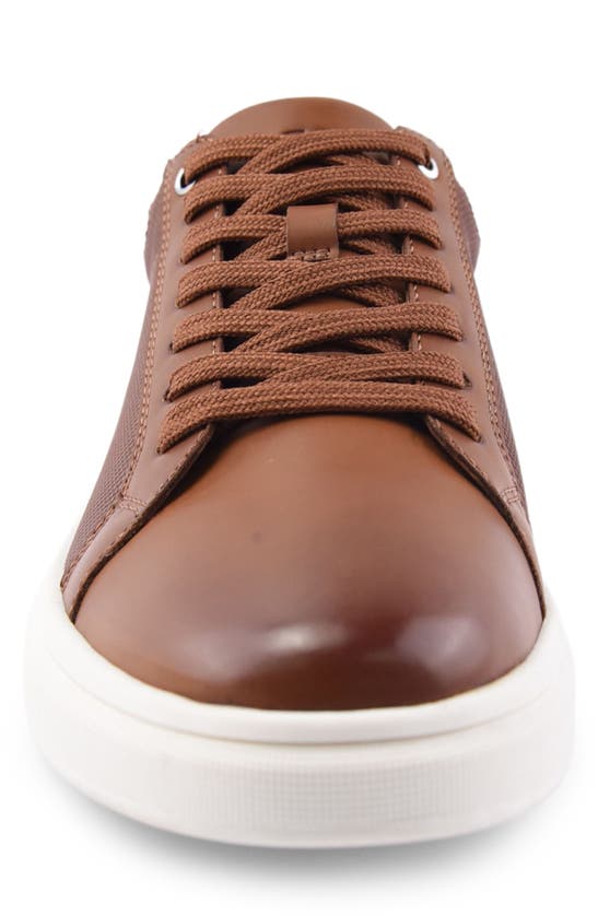 Shop Aldo Ronan Embossed Sneaker In Tan Synthetic Embossed