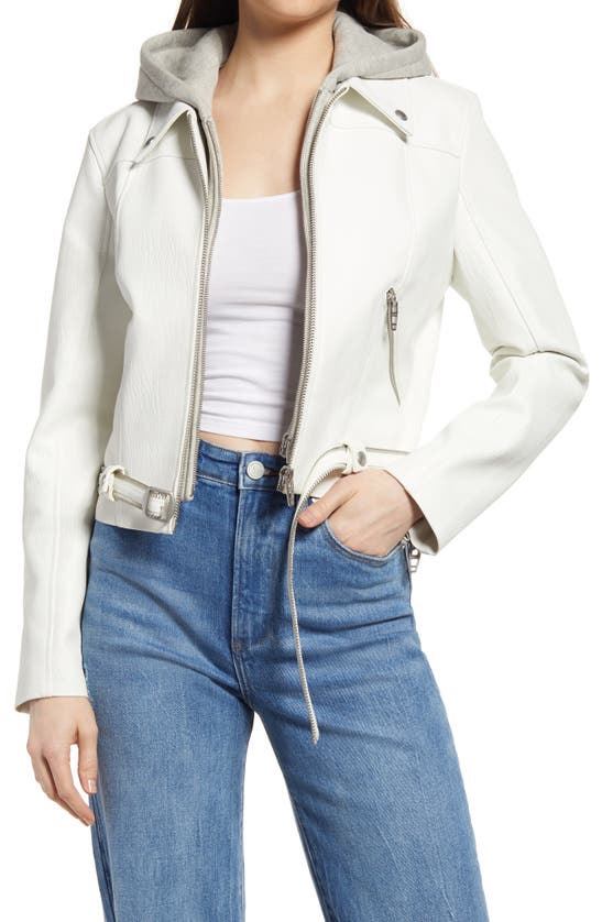 BLANKNYC MOTO JACKET WITH REMOVABLE INSET BIB