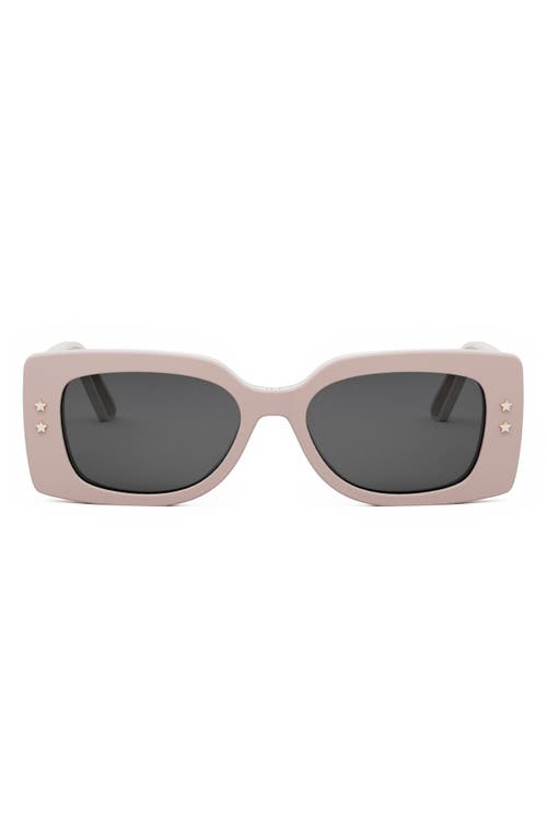 Shop Dior 'pacific S1u 53mm Rectangular Sunglasses In Shiny Pink/smoke