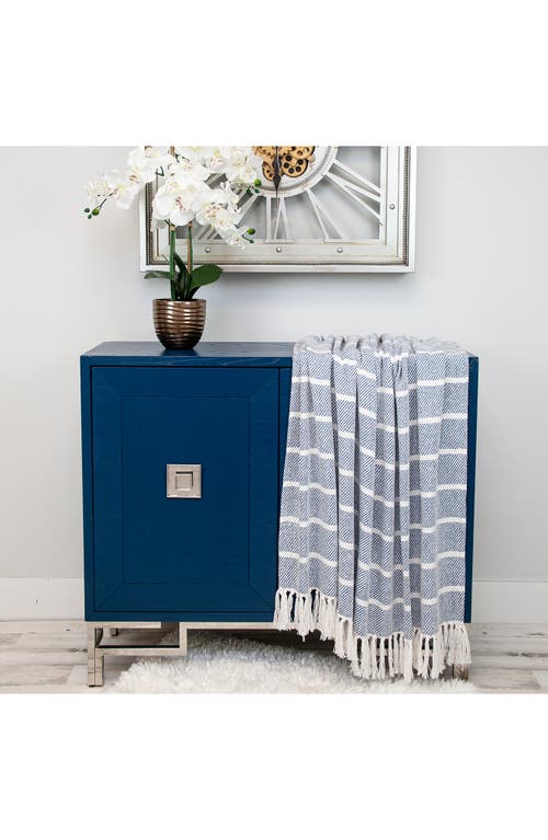 Parkland Collection Mio Stripe Throw Blanket In Blue