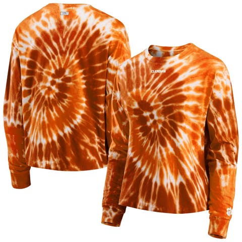 Lids Denver Broncos WEAR by Erin Andrews Women's Tie-Dye Cropped