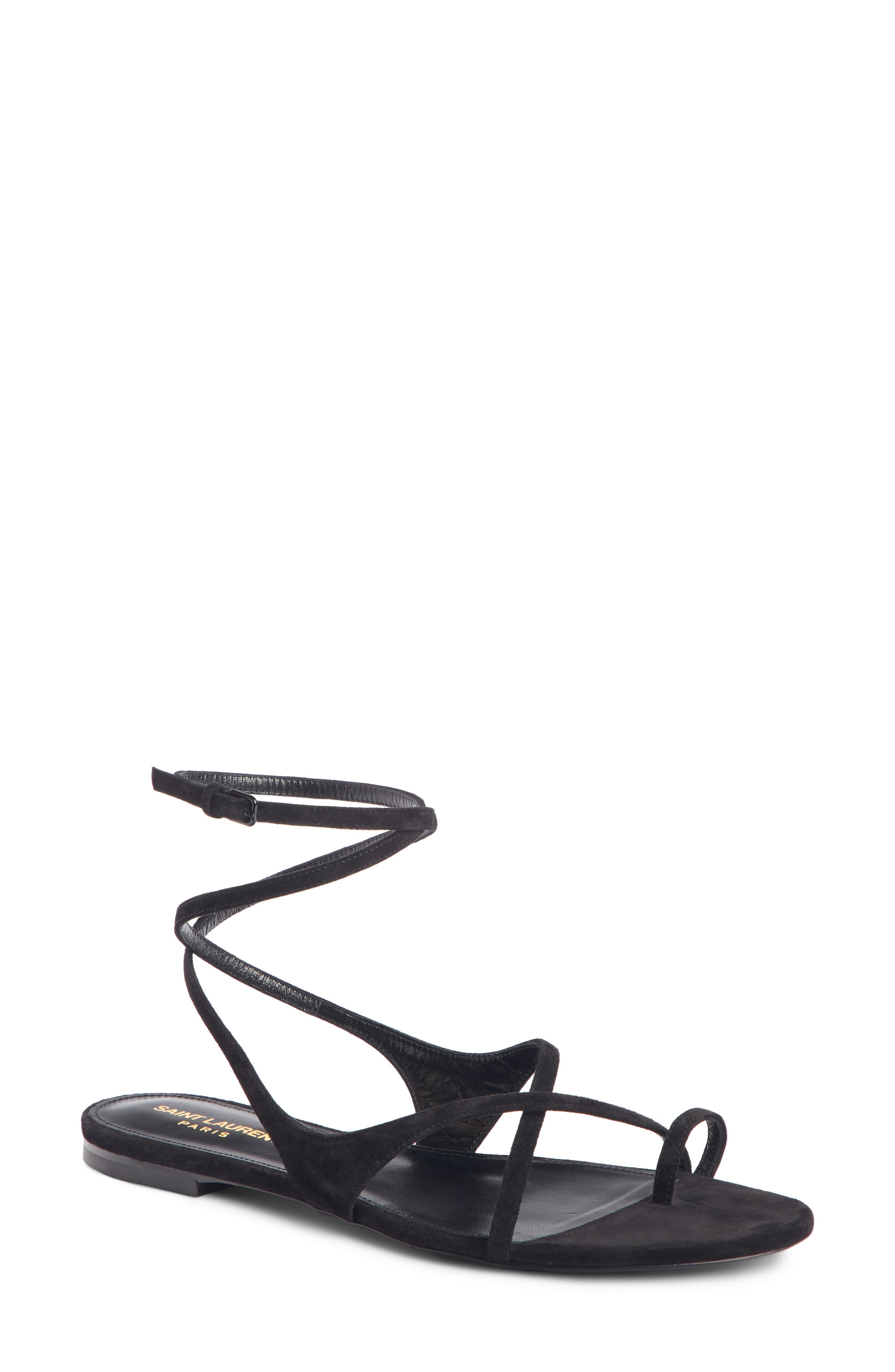 Saint Laurent Gia Nu Pieds Sandal, Black