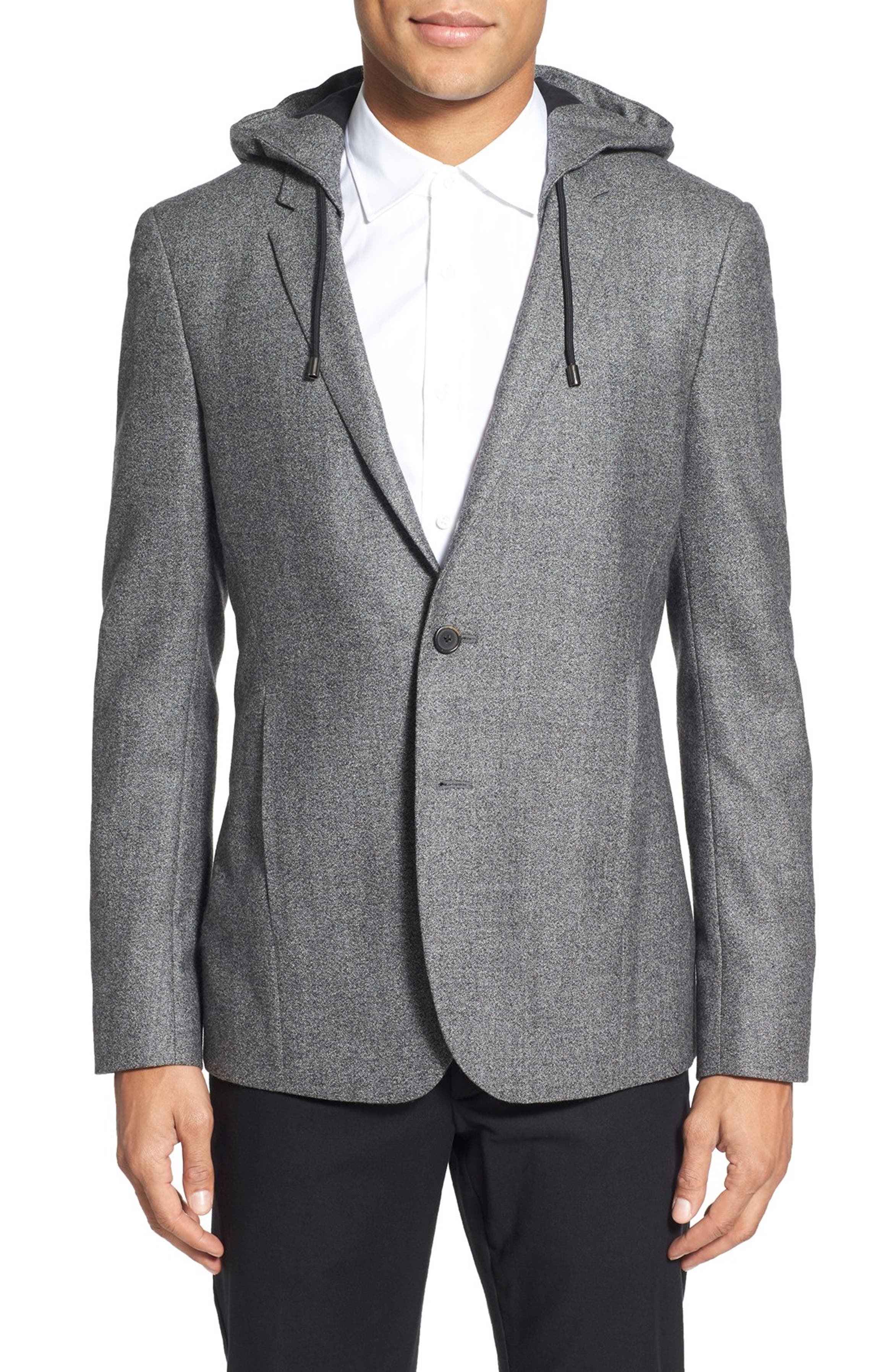 Bespoken Hooded Wool Blazer Nordstrom