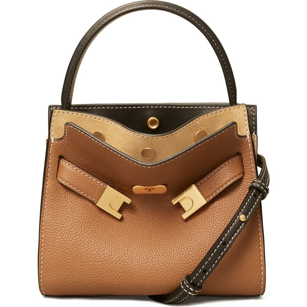 Tory Burch Lee Radziwill Petite Double Satchel Bag In Tiger Eye