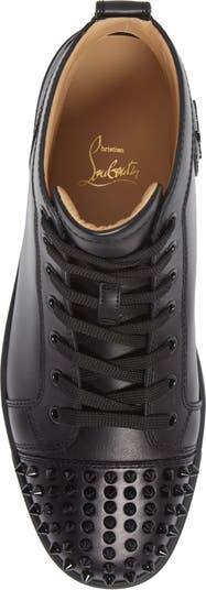 Christian Louboutin Lou Spikes Sneakers in Brown