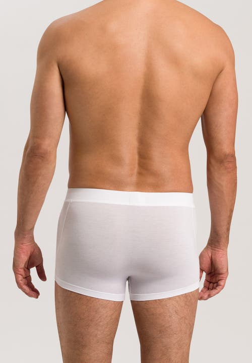 Hanro Mercerised Stretch-cotton Boxer Briefs In White
