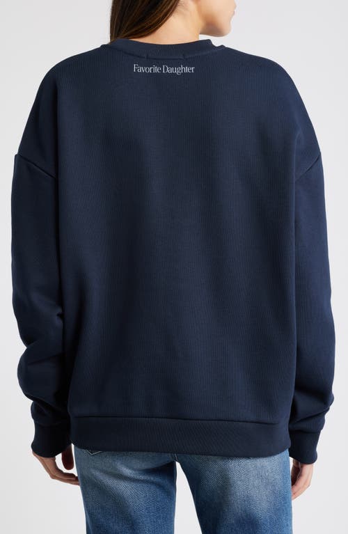 Shop Favorite Daughter Go Sport Sweatshirt In Dark Navy