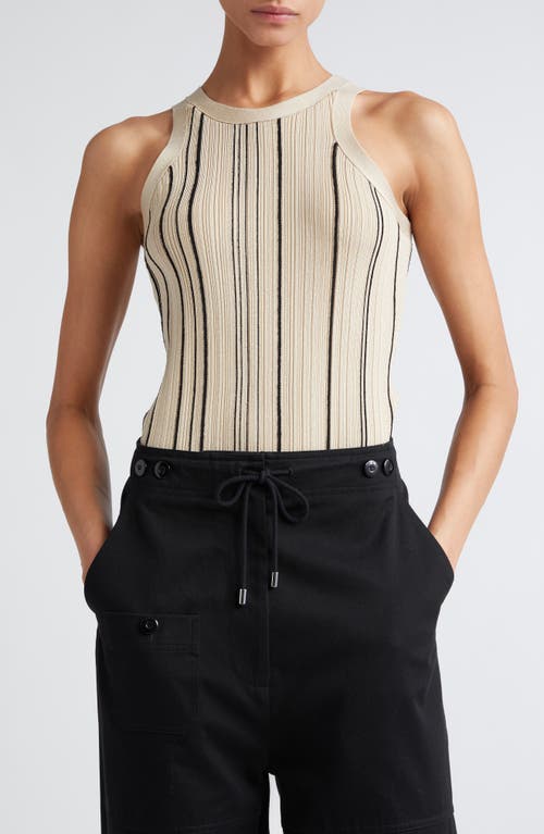 TOTEME Stripe Rib Tank Fawn at Nordstrom,