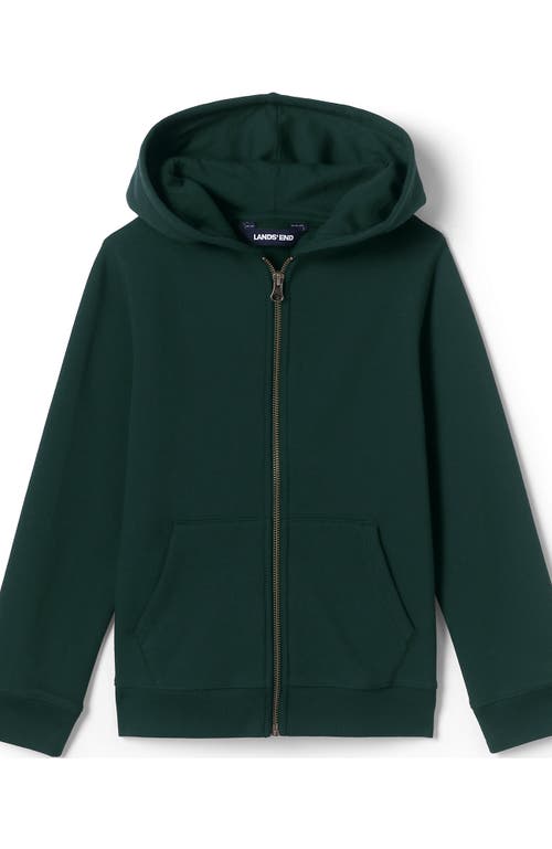 Shop Lands' End School Uniform Kids Zip Front Sweatshirt In Evergreen