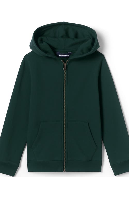 Lands' End School Uniform Kids Zip Front Sweatshirt In Evergreen