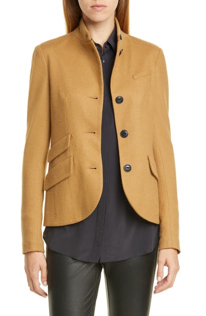 Click to view more detailed imagery on our partner's website Rag & Bone Slade Wool Blazer In Dark Camel