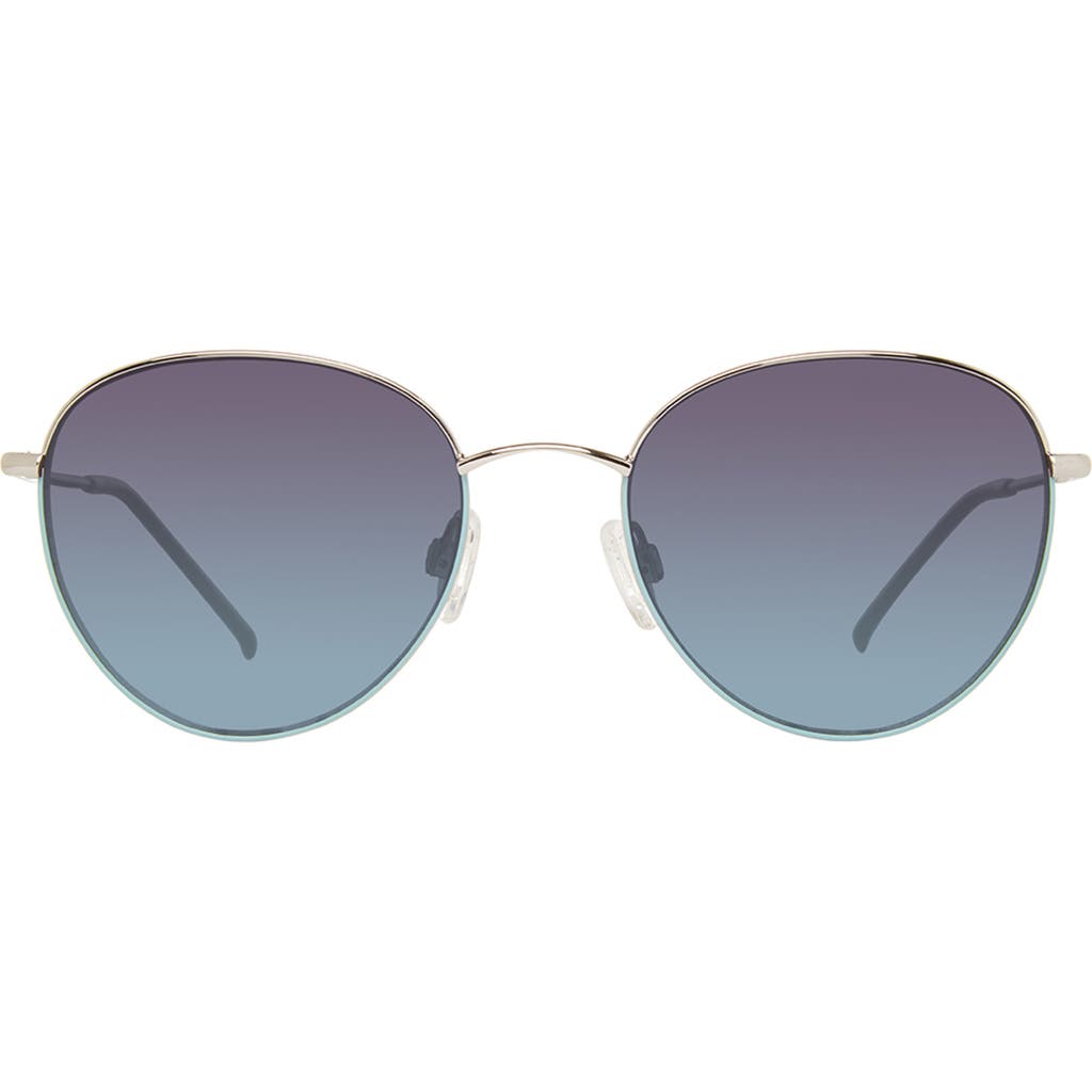 Shop Eddie Bauer 53mm Round Sunglasses In Gray/gray-green