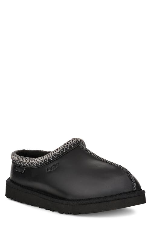 Ugg(r) Tasman Leather Slipper In Black