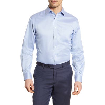 Nordstrom Shop Smartcare(TM) Traditional Fit Check Dress Shirt - Blue