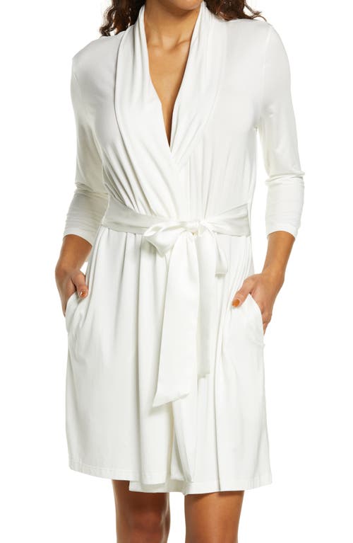 Fleur'T Iconic Short Robe in Ivory