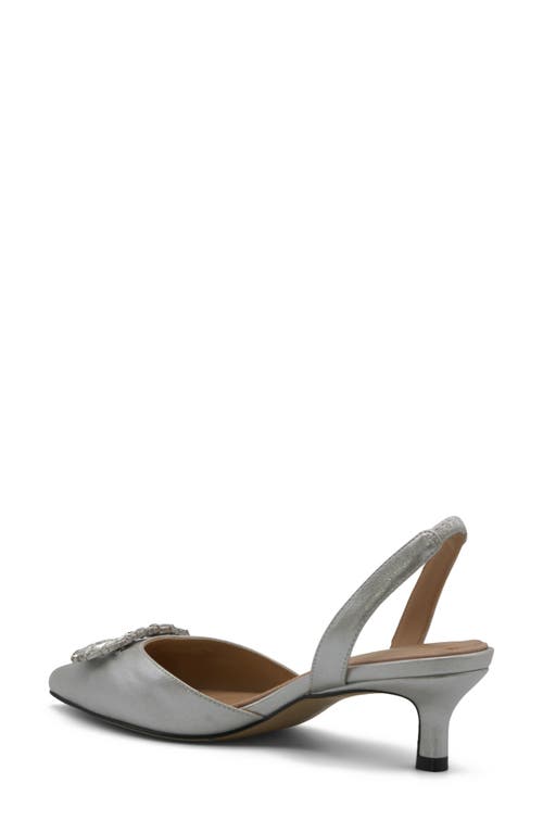 Adrienne Vittadini Suzer Jewel Embellished Pump In Silver