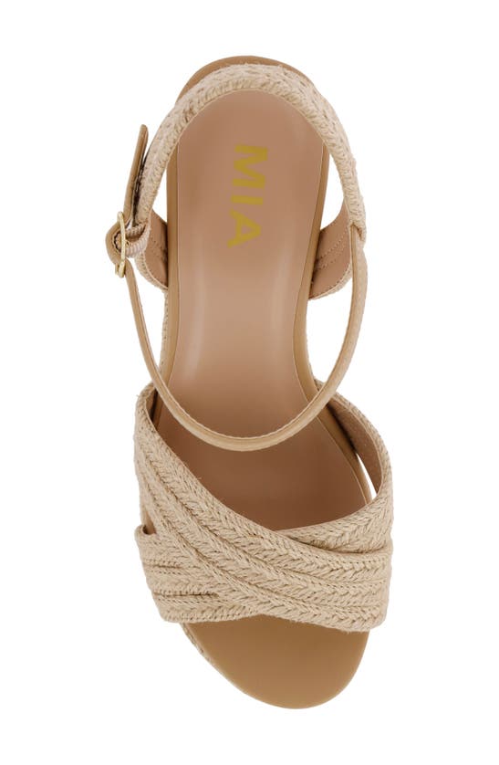 Shop Mia Alouette Wedge Espadrille Sandal In Natural Jute