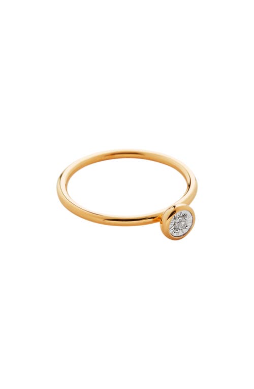 Monica Vinader Essential Diamond Ring in Gold at Nordstrom, Size 5.5
