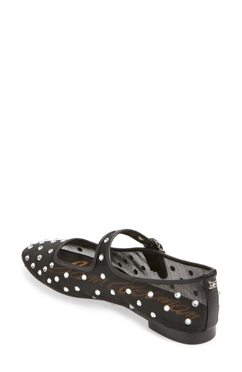 Shop Sam Edelman Michaela Shine Mary Jane Flat In Black