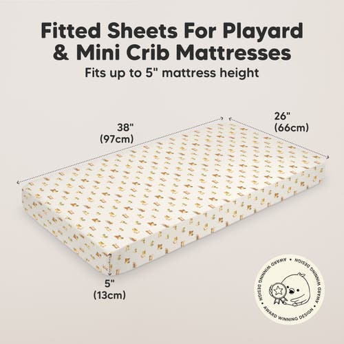 Keababies Soothe Fitted Mini Crib Sheet In Construction
