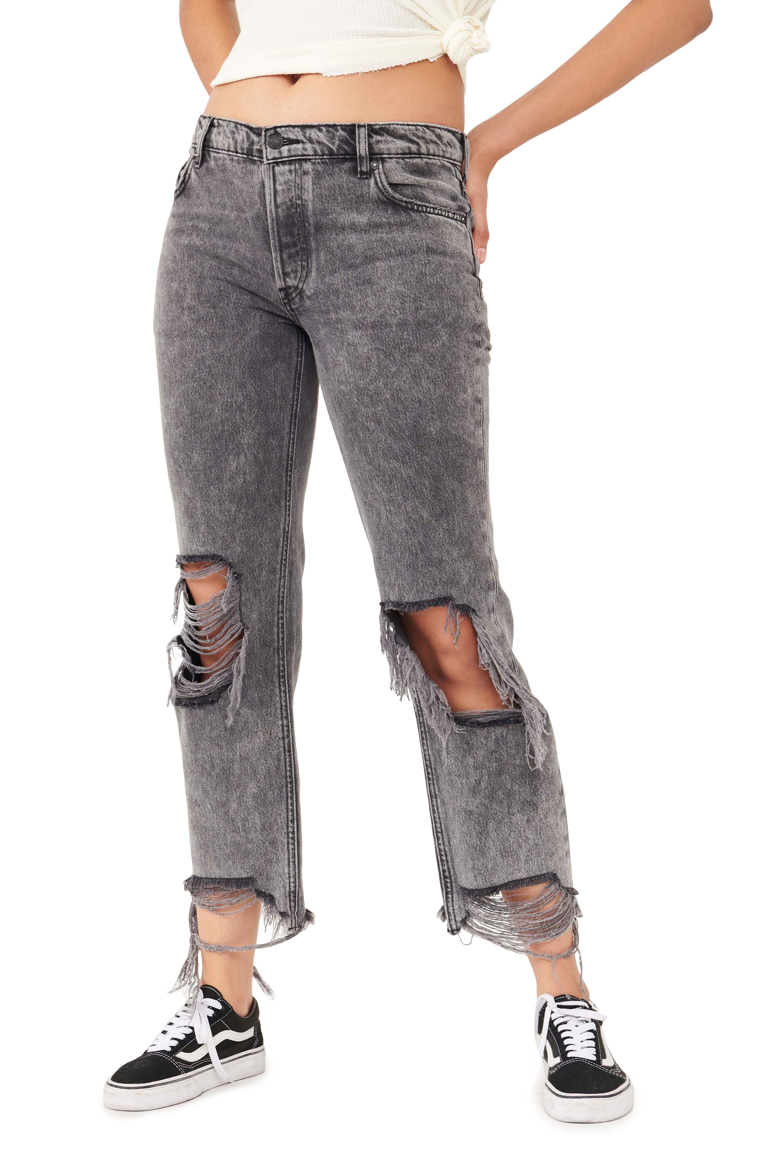 grey stretch jeans womens