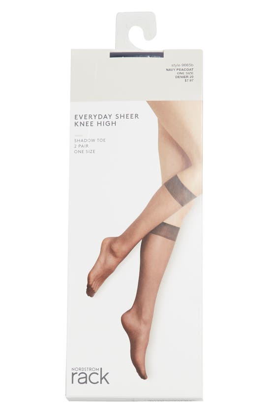 Nordstrom Rack Knee High Sheer Socks In Navy