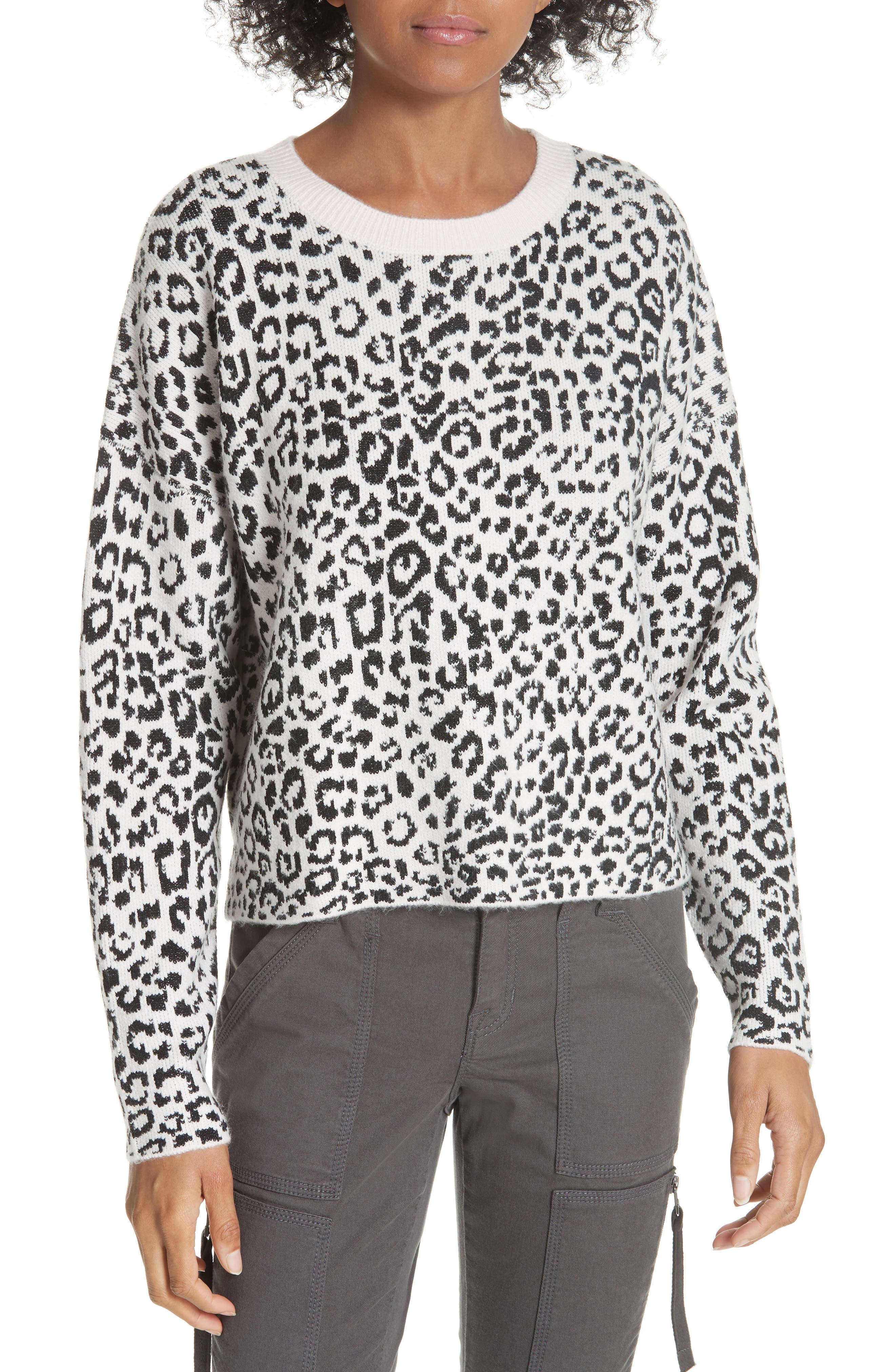 gray leopard sweatshirt