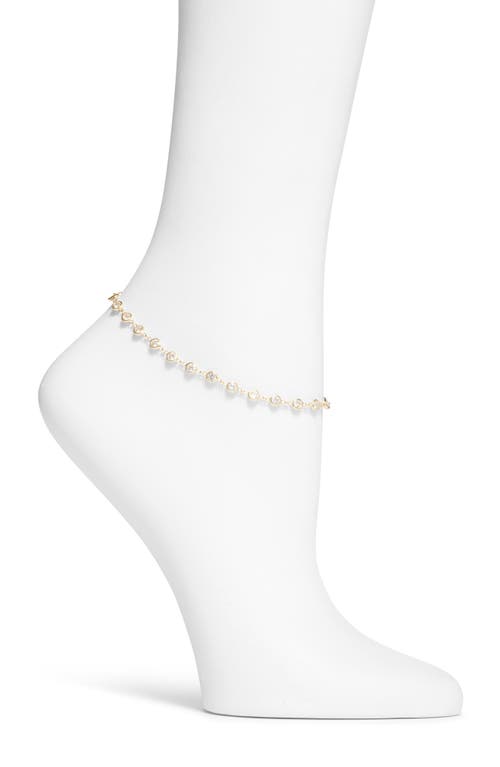 Shymi Cubic Zirconia Bezel Anklet In Gold