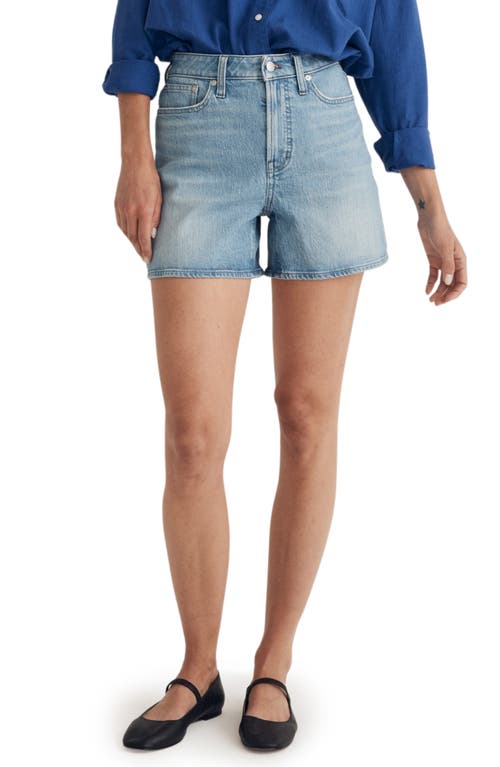 Madewell The Perfect Vintage High Waist Mid Length Denim Shorts in Wainfleet Wash