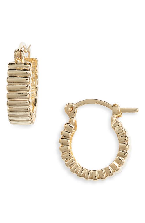 Jules Ridge Hoop Earrings in Gold