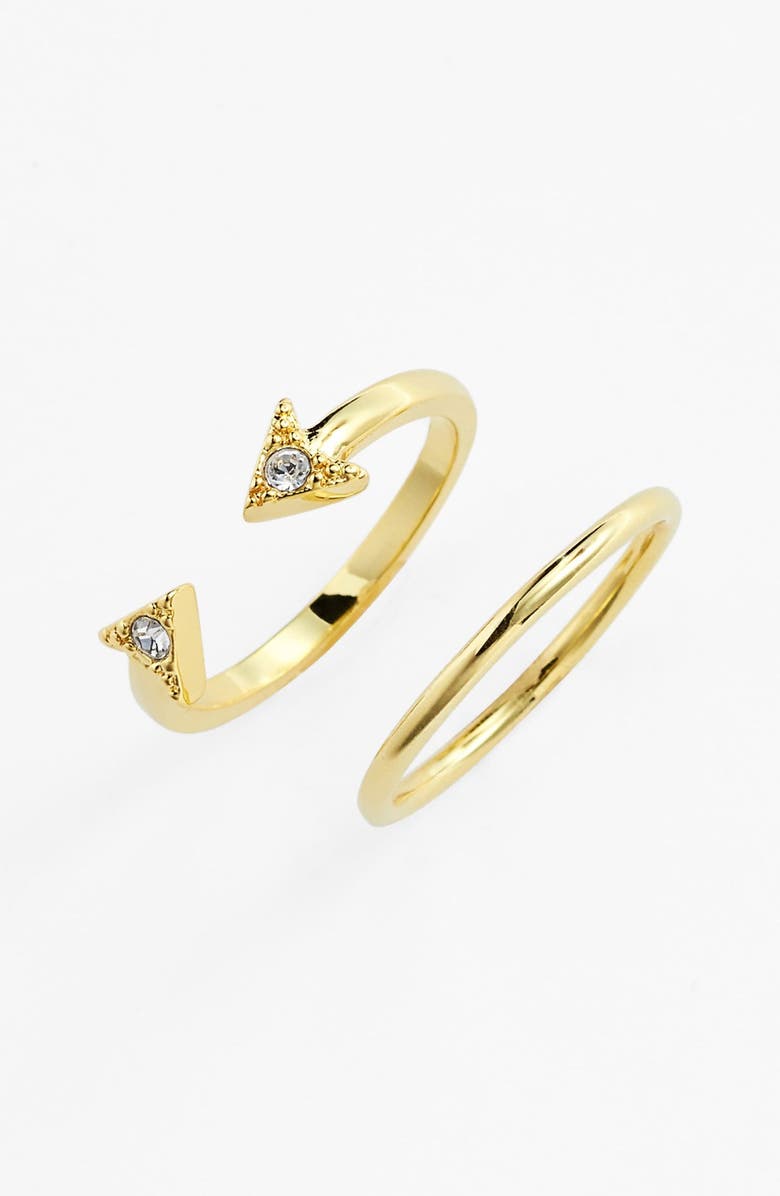 Ariella Collection Arrow Midi Rings Set Of 2 Nordstrom