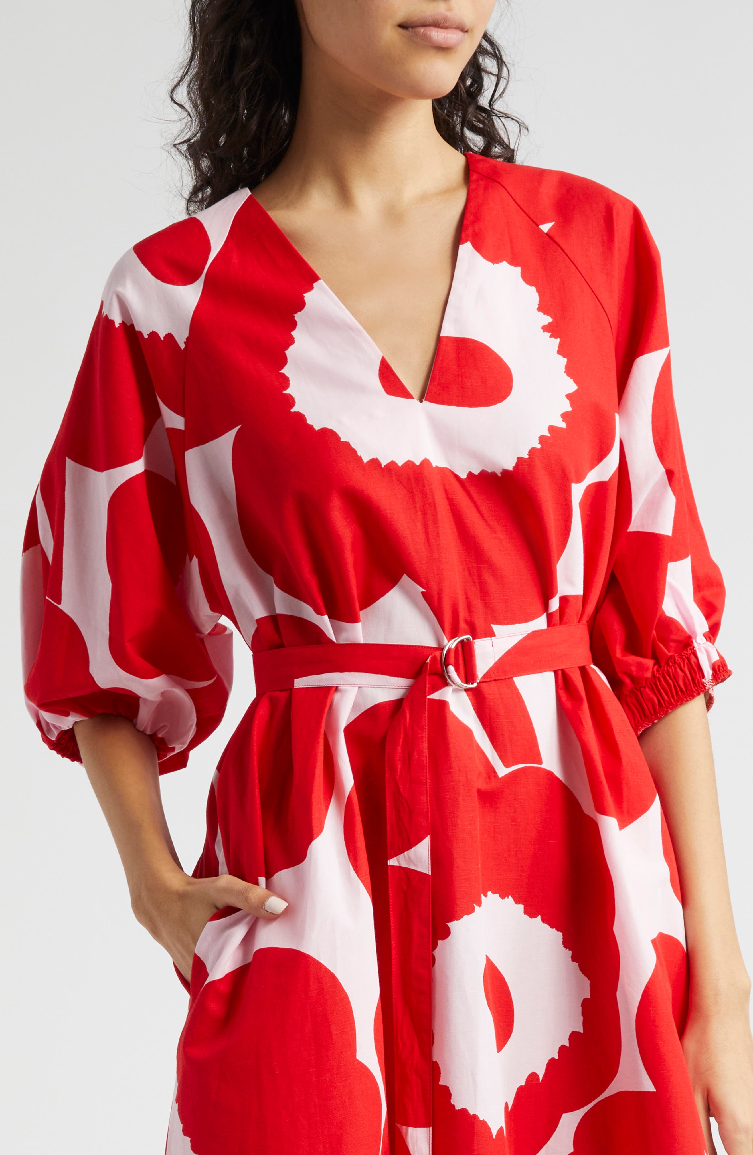 chinese dress ladies Marimekko Vohveli Unikko Dress – Nordic Labels