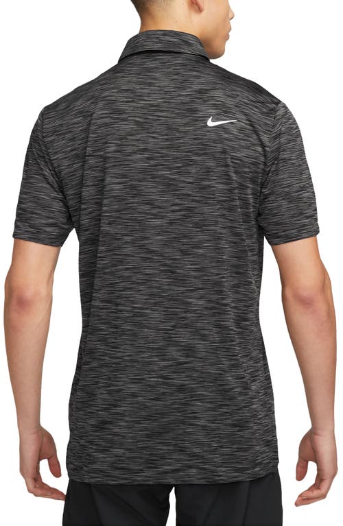 Shop Nike Golf Dri-fit Tour Space Dye Performance Golf Polo In Black/iron Grey/white