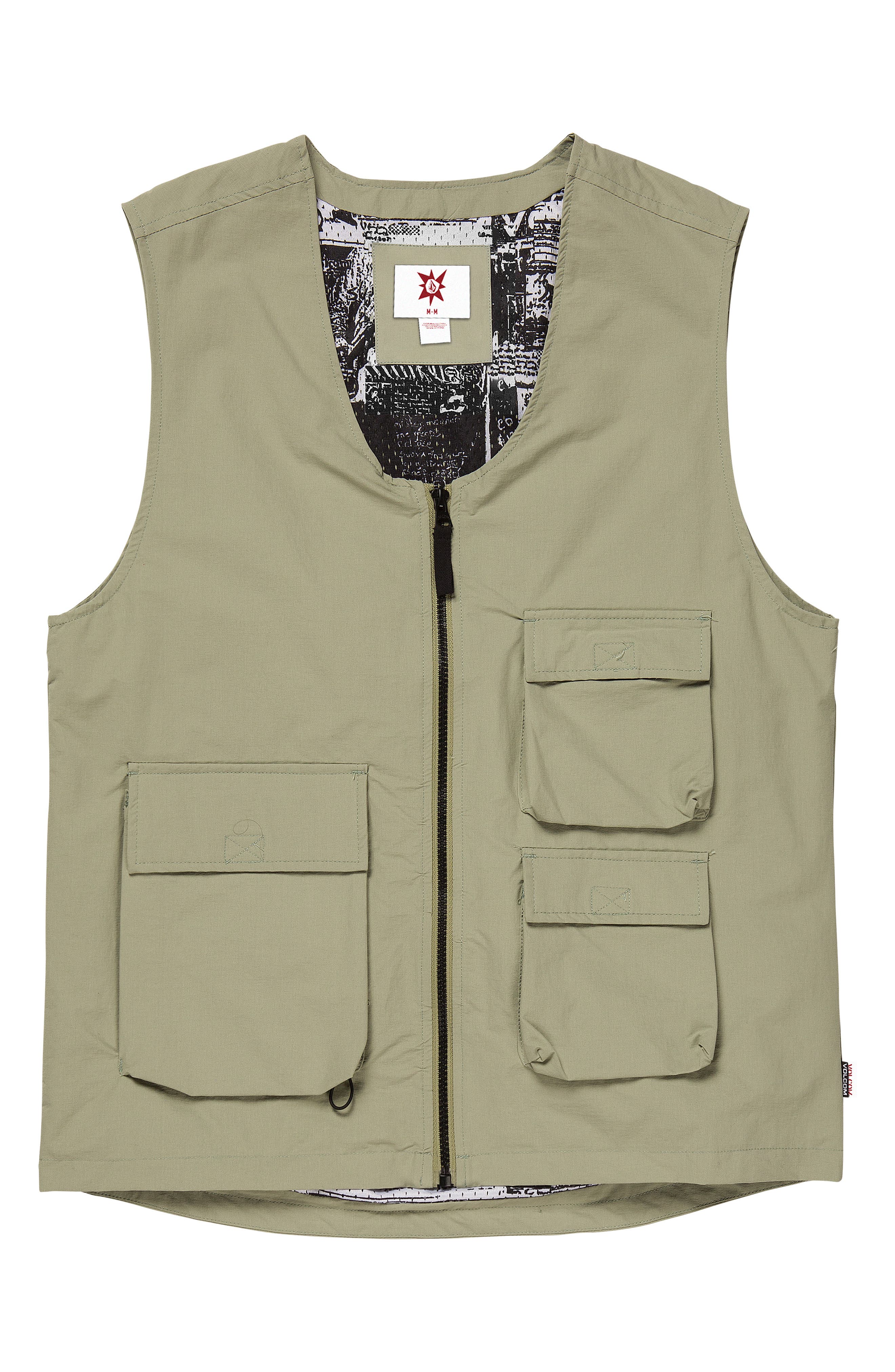 Volcom Tokyo True Nylon Vest in Sea Grass Green | Smart Closet