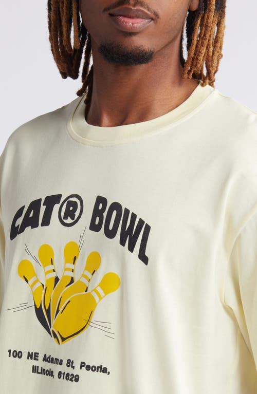 Shop Cat Wwr Strike Cotton Graphic T-shirt In Mellow Yellow