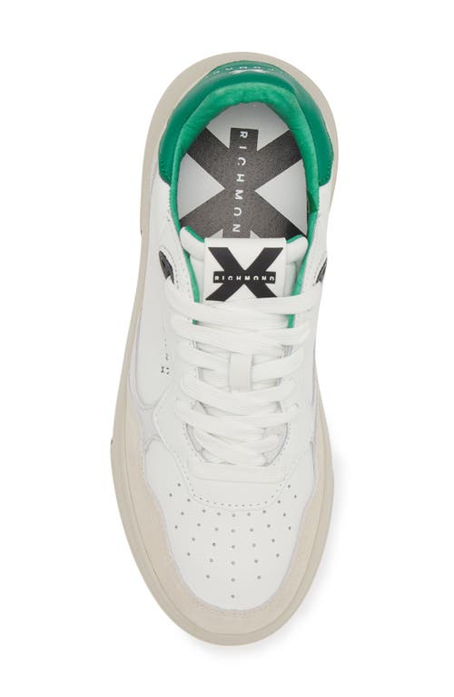 Shop John Richmond Graffiti Sneaker In White/green