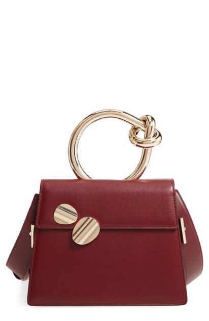 Benedetta Bruzziches Big Brigitta Leather Top Handle Satchel In Bordeaux
