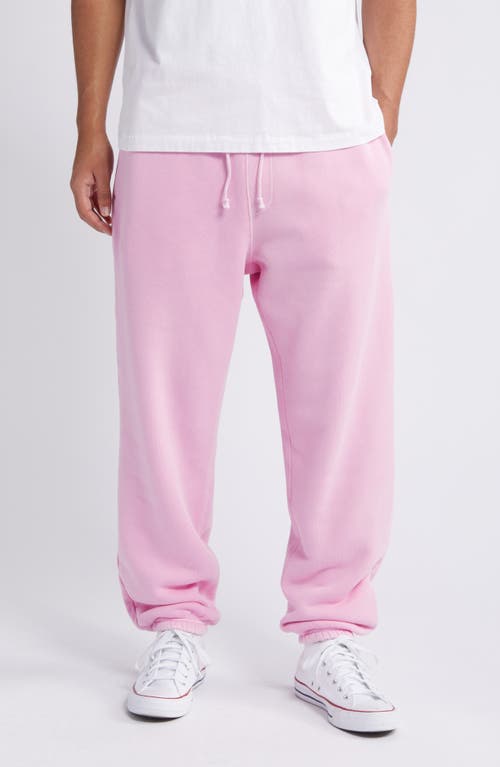 Core Organic Cotton Brushed Terry Sweatpants in Vintage Pink