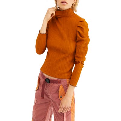 Free People Ela Turtleneck Top, Brown