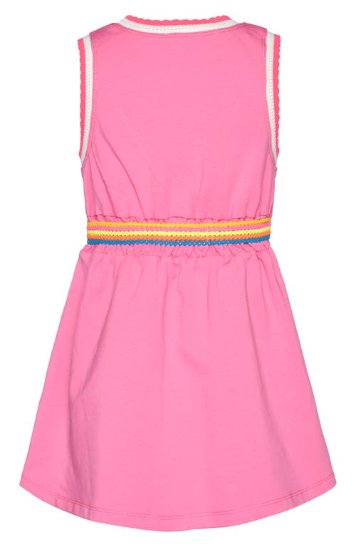 Shop Sara Sara Kids' Just Smile Graphic Dress In Pink