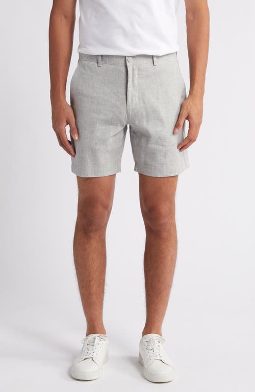 City Linen Blend Hybrid Shorts in Grey Ultimate
