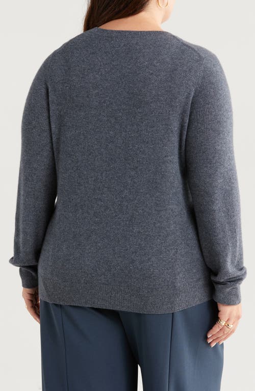 Shop Nordstrom Cashmere Crewneck Sweater In Grey Medium Charcoal Heather