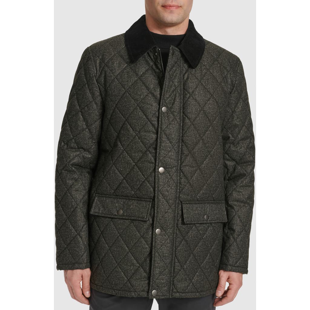 Cole Haan Signature Quilted Barn Jacket In Charcoal